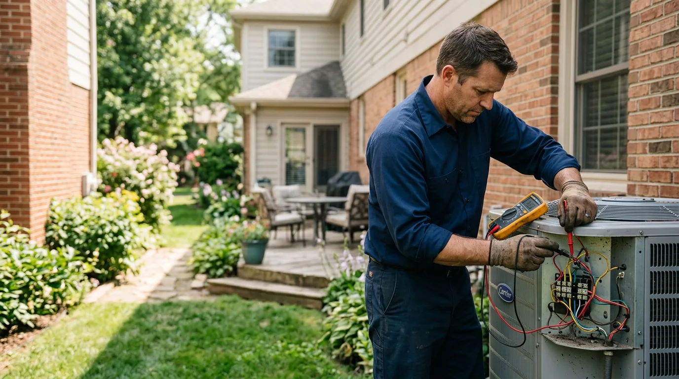 HVAC technician working near Clearwater Beach, FL